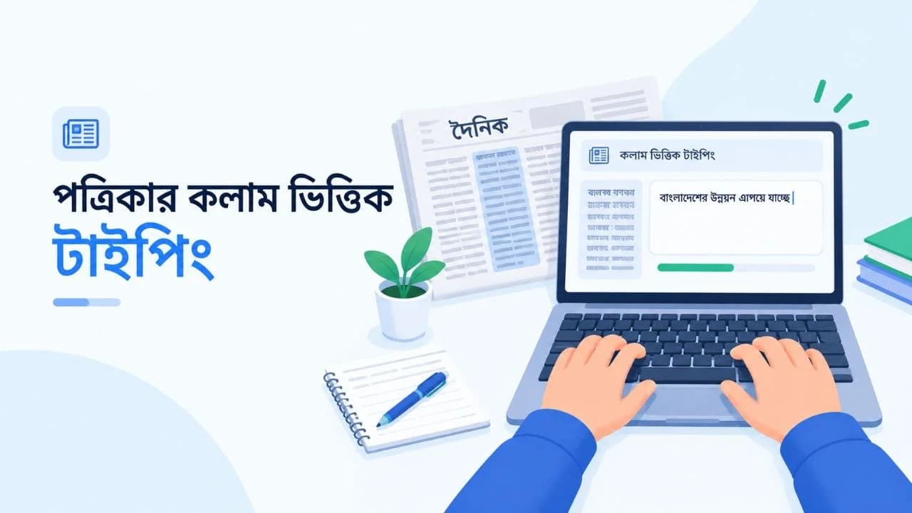 পত্রিকা কলাম ভিত্তিক টাইপিং অনুশীলন
