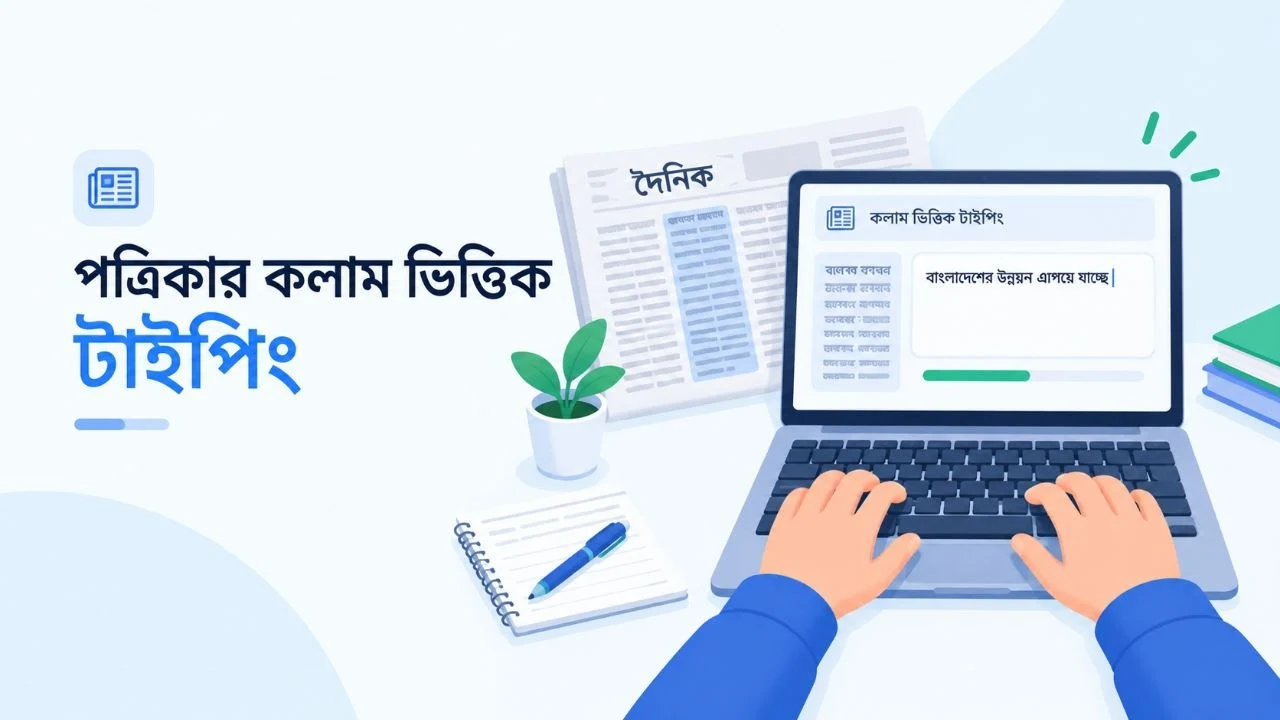 পত্রিকা কলাম ভিত্তিক টাইপিং অনুশীলন